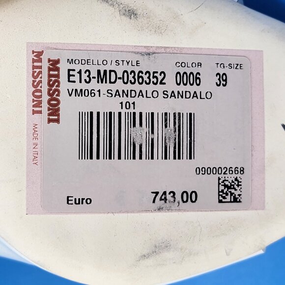 MISSONI Runway White Leather Caged Peep Toe Pumps Heels Ankle Strap NEW FLAWED - Picture 13 of 13